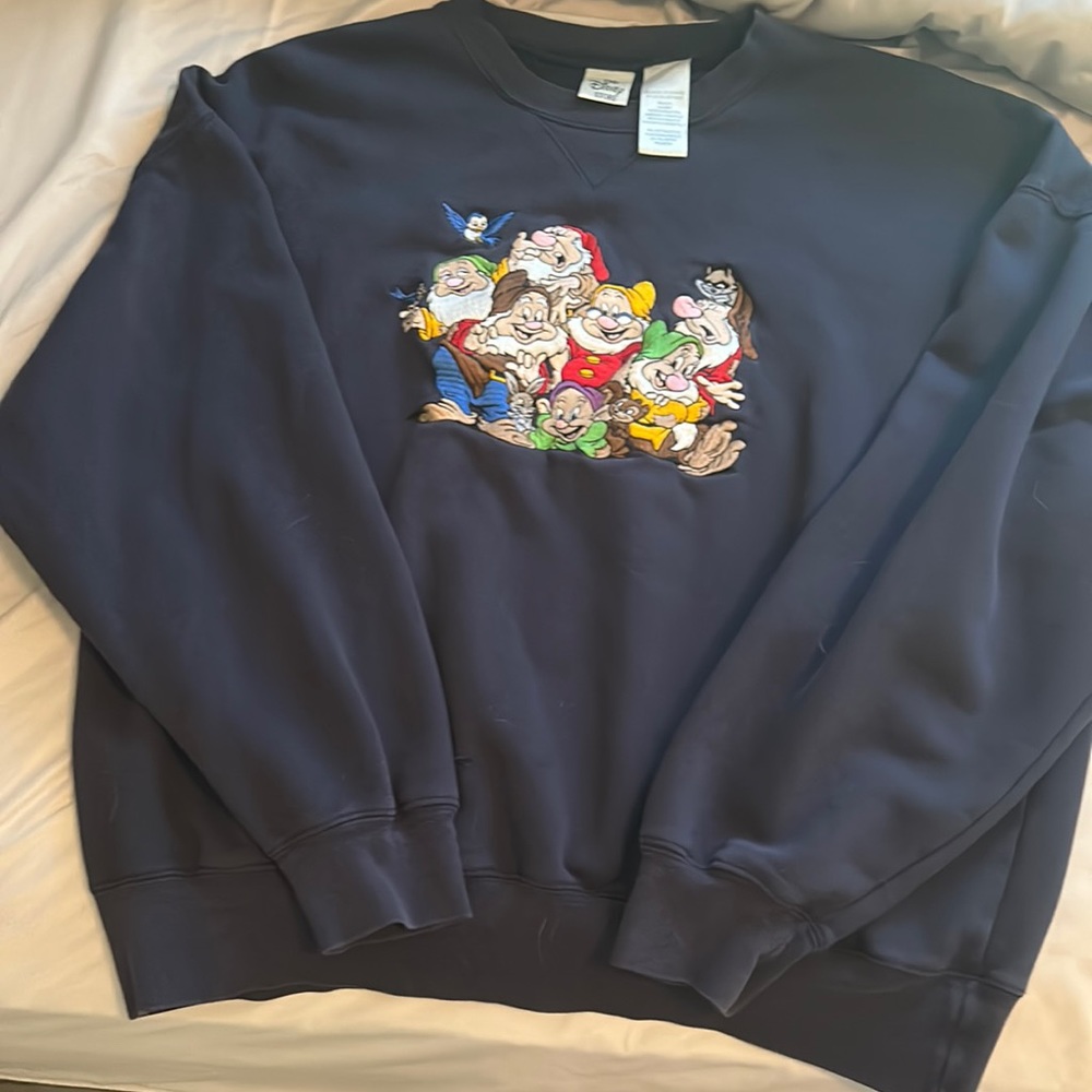 Disney Vintage Seven Dwarfs Embroidered Sweatshirt Size XXL